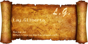 Lay Gilberta névjegykártya